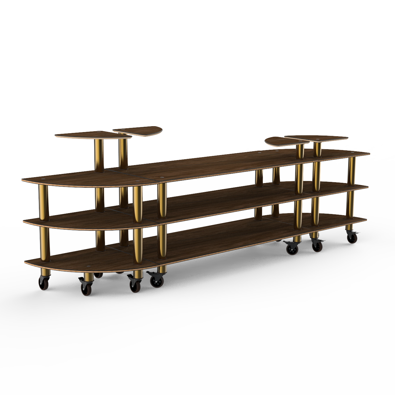 Classic Curved Buffet Station L 130.0" W 29.5" Modular