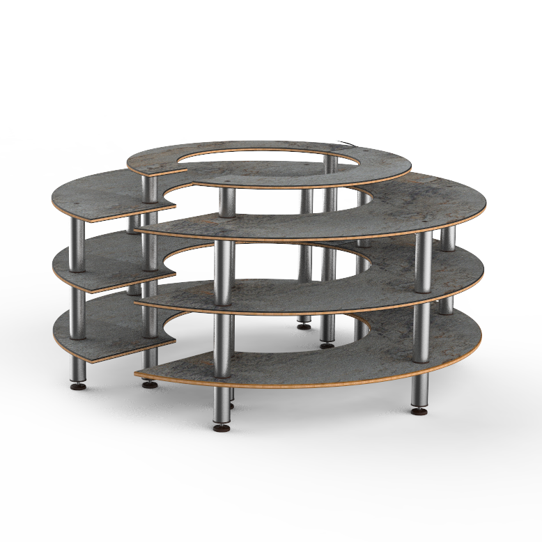 Round Market Station L 81.5" W 81.5" Modular