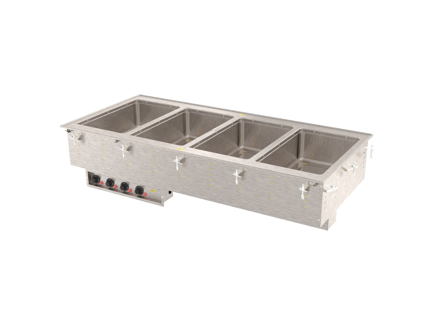 120 Volt Four-Well Modular Hot Drop Ins with Marine Grade Wells with Manifold Drain and Thermostatic Controls