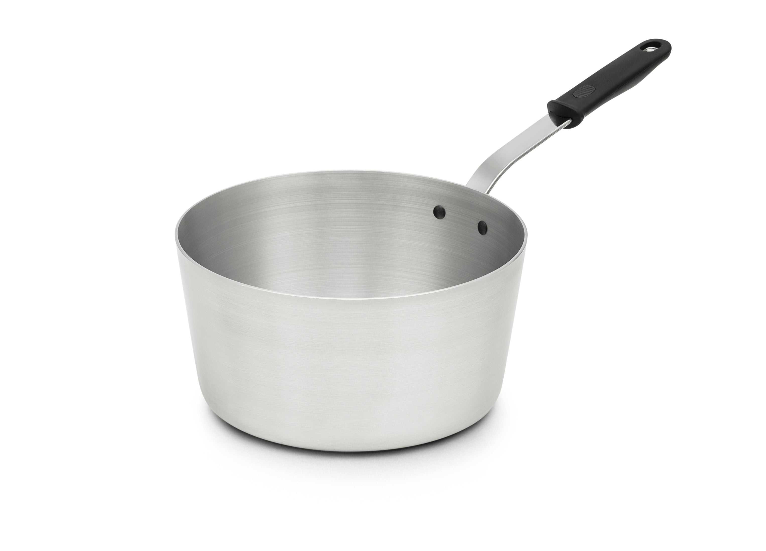 8 ½-Quart Wear-Ever® Tapered Aluminum Saucepan with Natural Finish and Silicone Handle