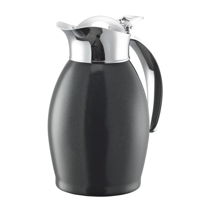 Stainless Vacuum-Insulated Carafe with Flip-Top Lid, 0.6-Liter, Radiant Black