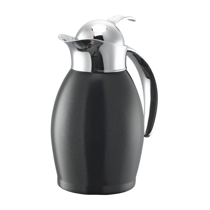 Stainless Vacuum-Insulated Carafe with Push-Button Lid, 0.6-Liter, Radiant Black