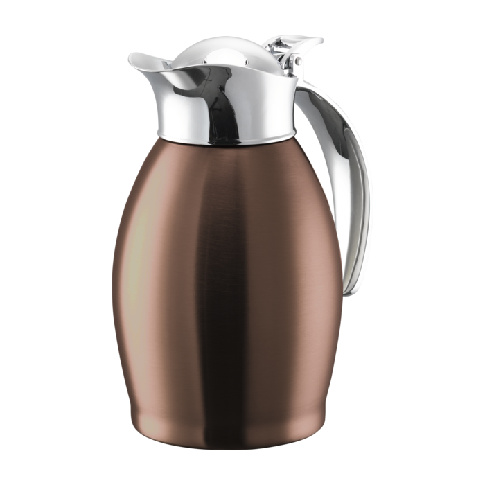 Stainless Vacuum-Insulated Carafe with Flip-Top Lid, 0.6-Liter, Gold