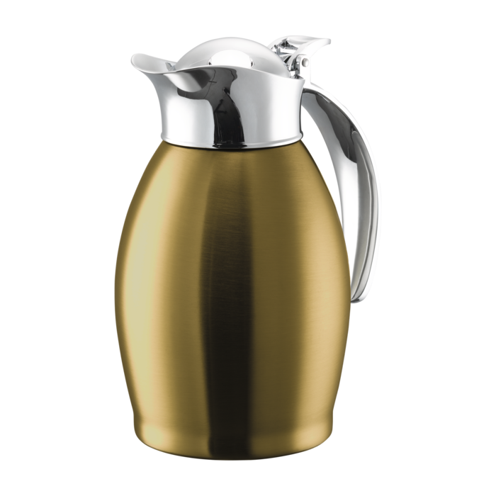 Stainless Vacuum-Insulated Carafe with Flip-Top Lid, 0.6-Liter, Vintage Gold