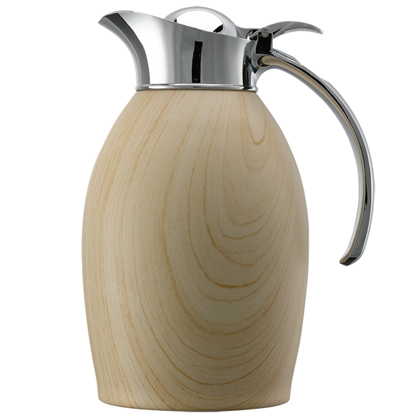 Vacuum-Insulated Carafe, 1-Liter, Light Wood