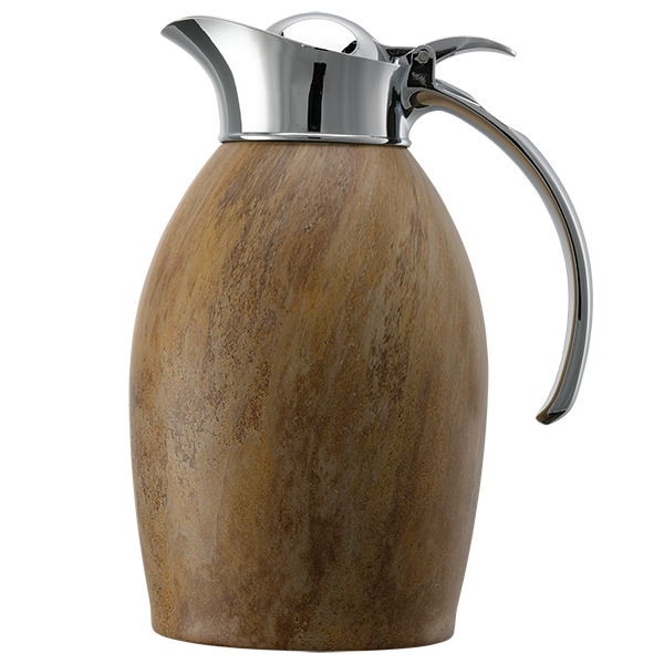 Vacuum-Insulated Carafe, 1-Liter, Travertine Marble