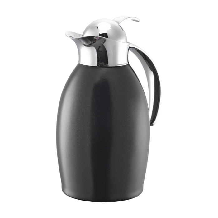 Vacuum-Insulated Carafe with Push-Button Lid, 1-Liter, Radiant Black