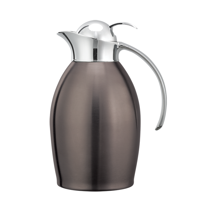 Vacuum-Insulated Carafe with Push-Button Lid, 1-Liter, Dark Tungsten