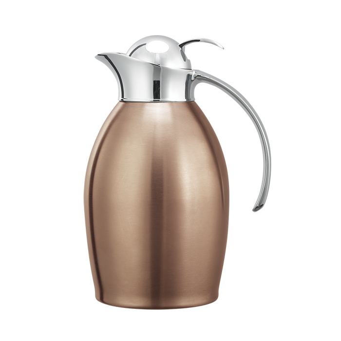 Vacuum-Insulated Carafe with Push-Button Lid, 1-Liter, Gold