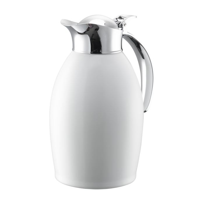 Vacuum-Insulated Carafe with Flip-Top Lid, 1-Liter, Radiant White