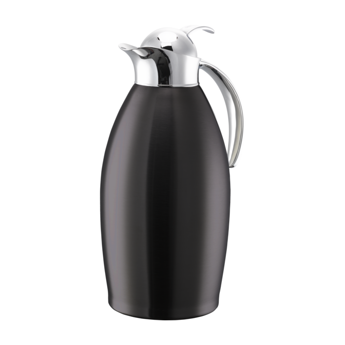 Vacuum-Insulated Carafe with Push-Button Lid, 1.5 L, Black Onyx