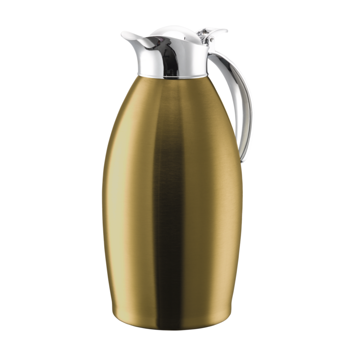 Vacuum-Insulated Carafe with Flip-Top Lid, 1.5 L, Vintage Gold