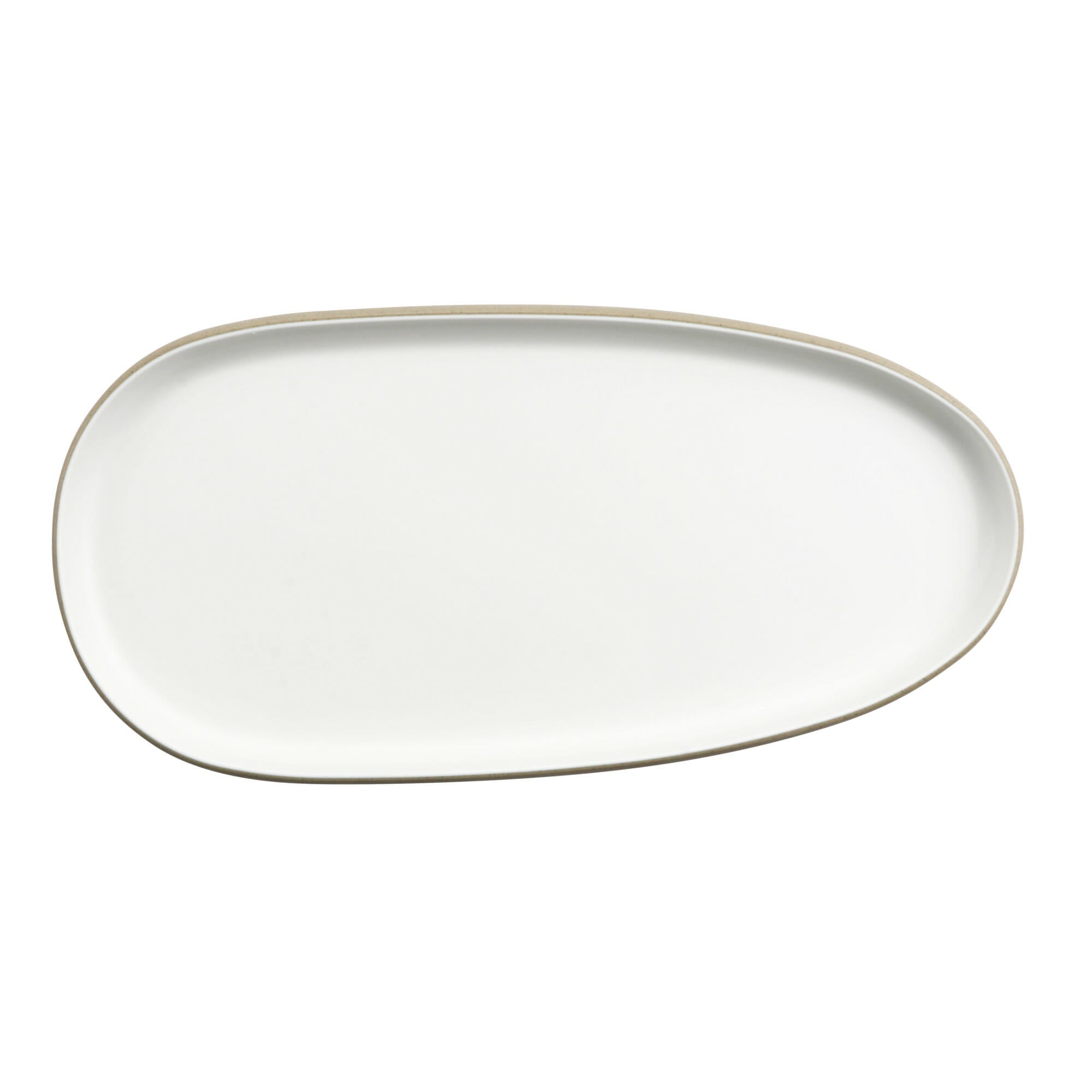 Cheforward Hatch 15.5" Oblong Melamine Plate, Touch of Honey/Sandstone