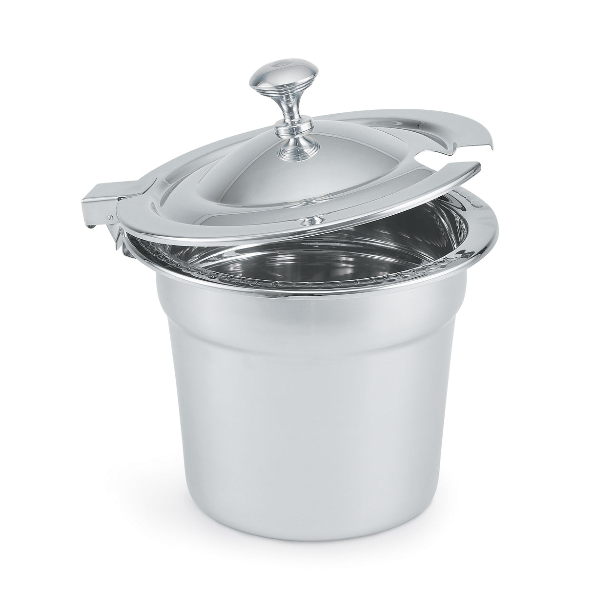 Miramar® Hinged Cover with Chrome Knob for 10-quart Soup Inset
