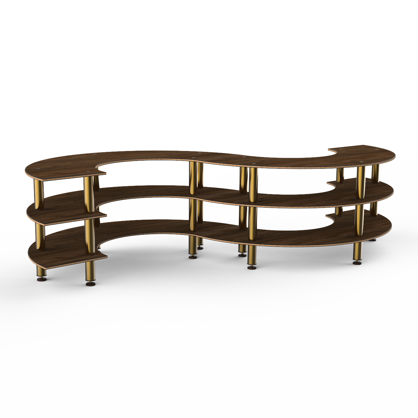 Small S Buffet Station L 141.0" W 76.0" Modular