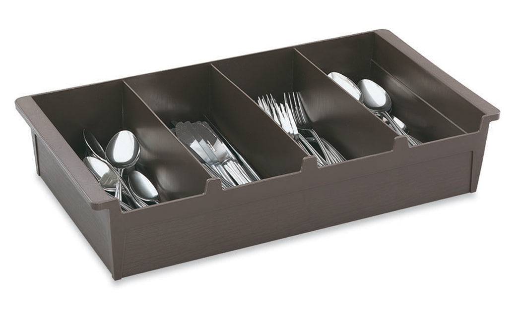 Cutlery Bins - Brown plastic bin
