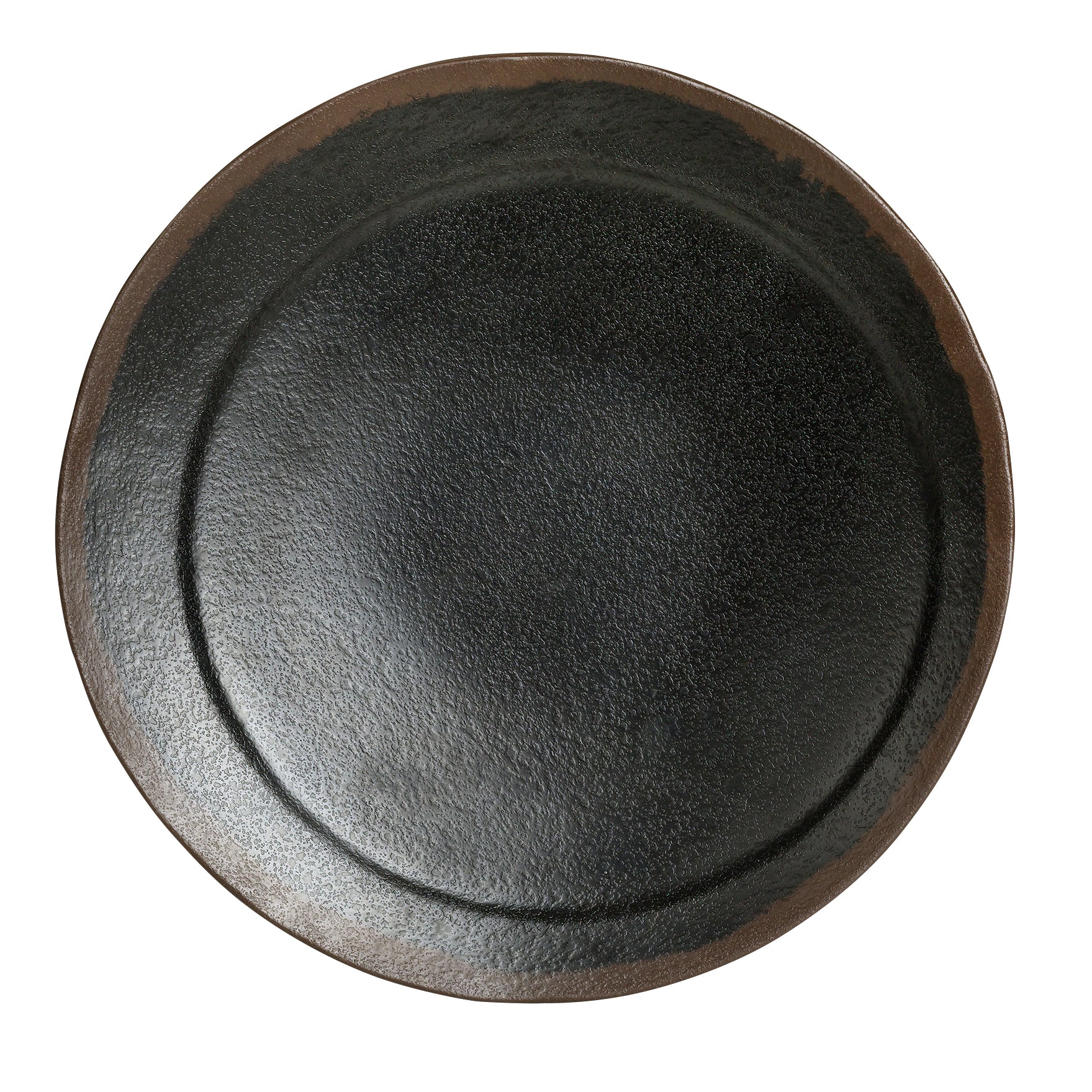Round Plate 8.0" Dia. Grey Stone