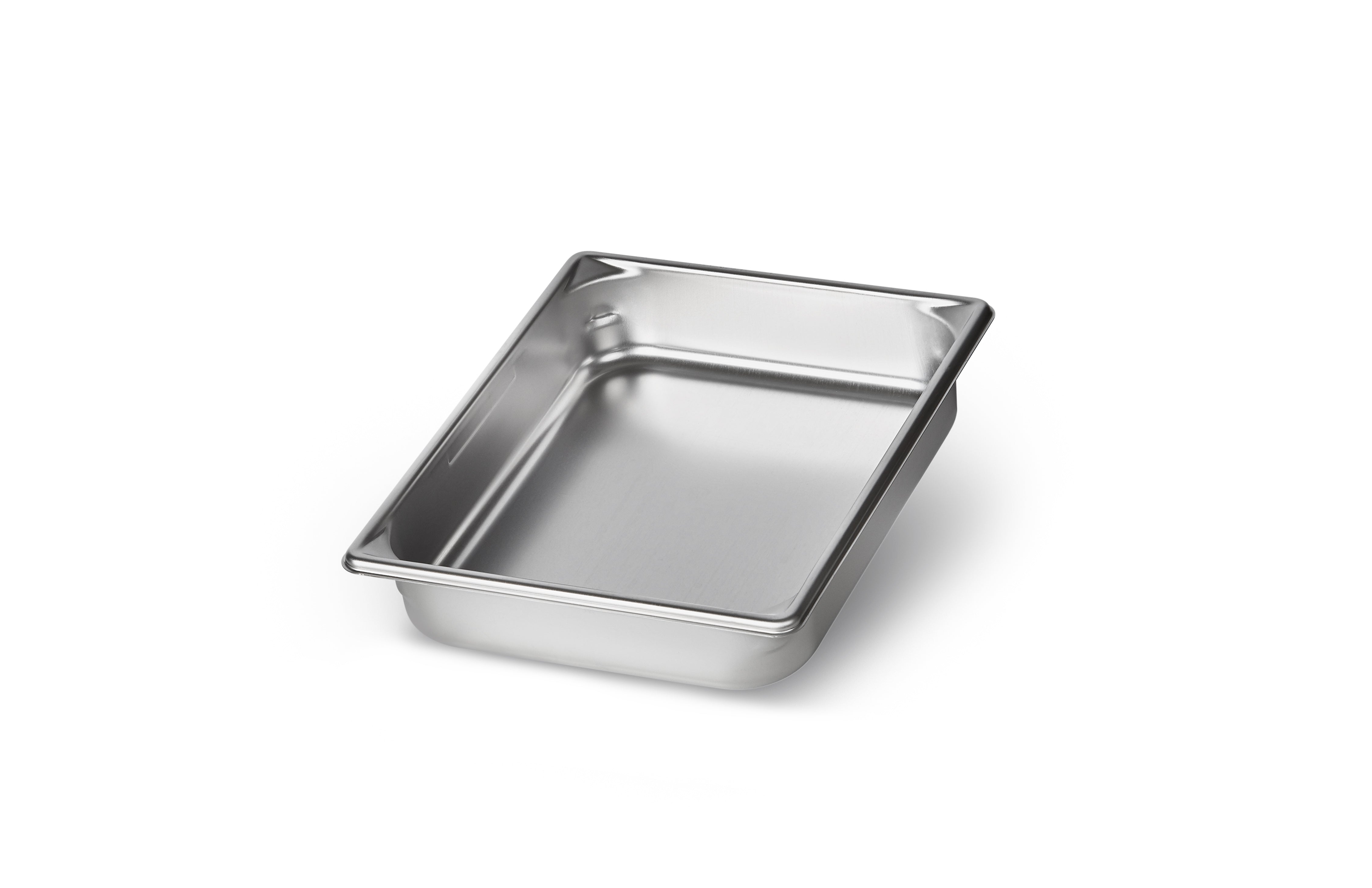 Half-size 2 ½-inch-deep Super Pan V® stainless steel induction-ready steam table pan