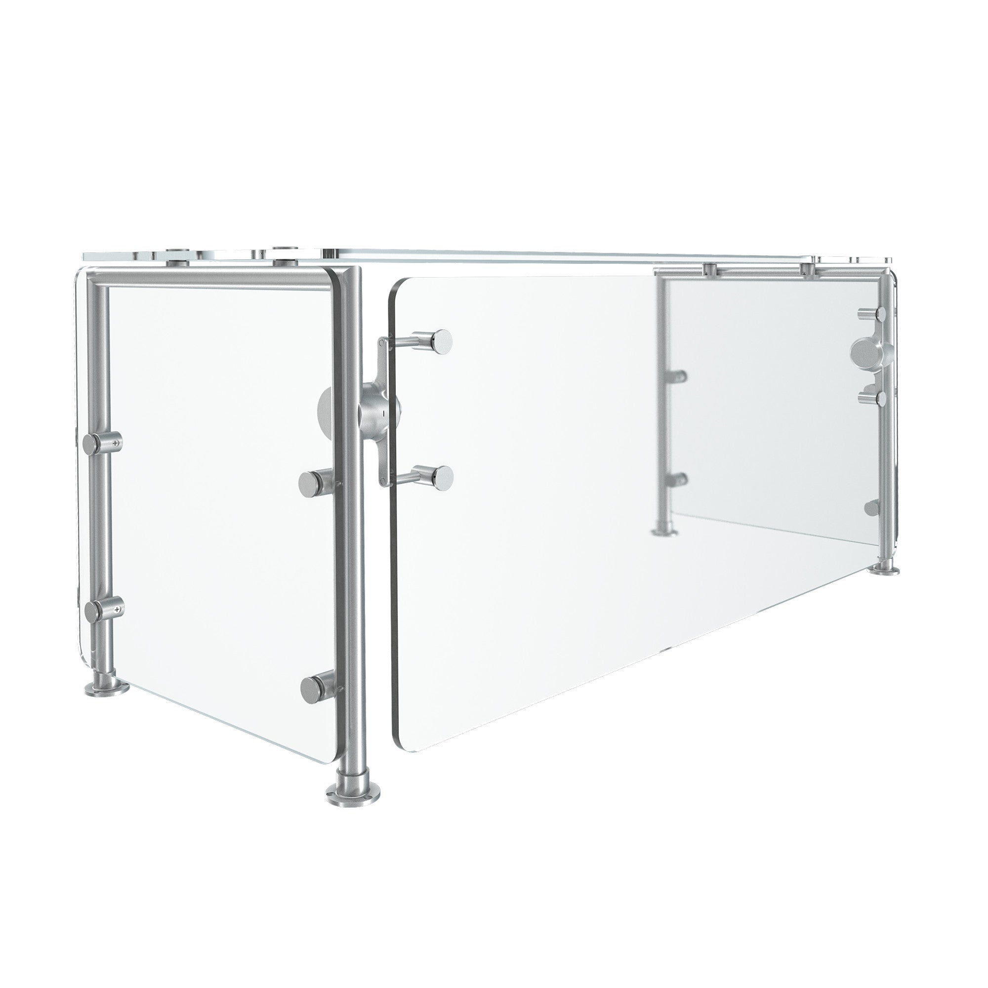 60 ¼-inch 6-Series Velocity Adjustable Cafeteria-Style Breath Guard for 4-Pan/Well Drop-Ins with 120-Volt Heat Strip with Led Lighting