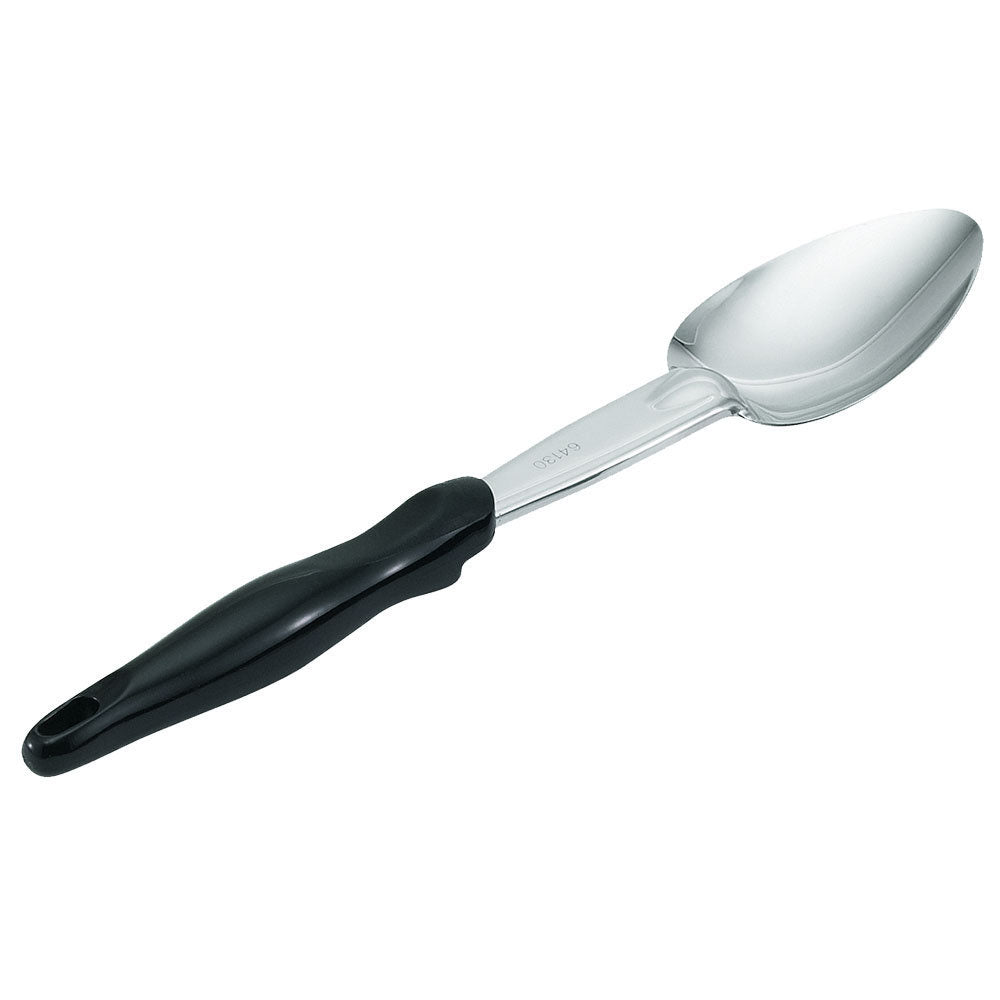 Stainless steel 13.8-IN solid basting spoon with Ergo Grip™ black handle
