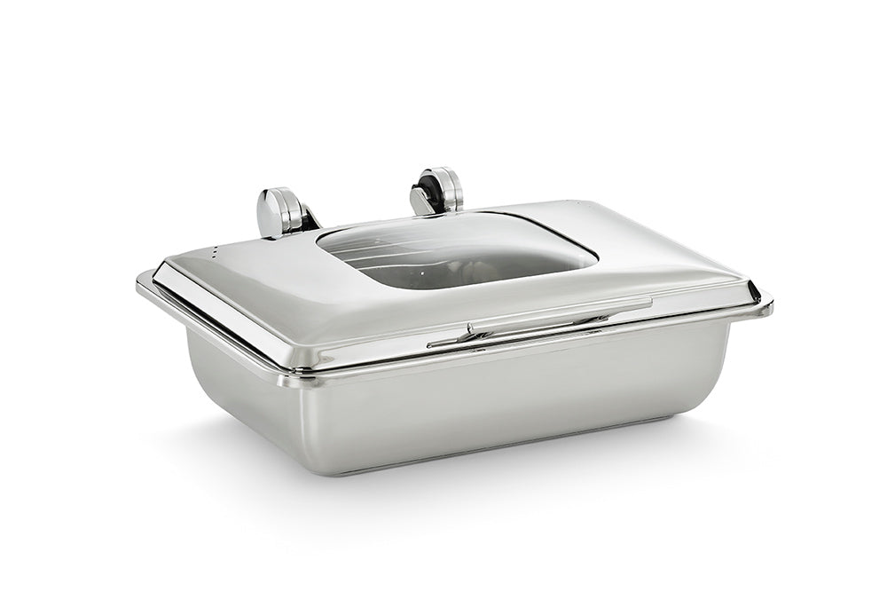 Mirage® full-size induction chafer with glass-top cover and Super Pan V® stainless steel food pan