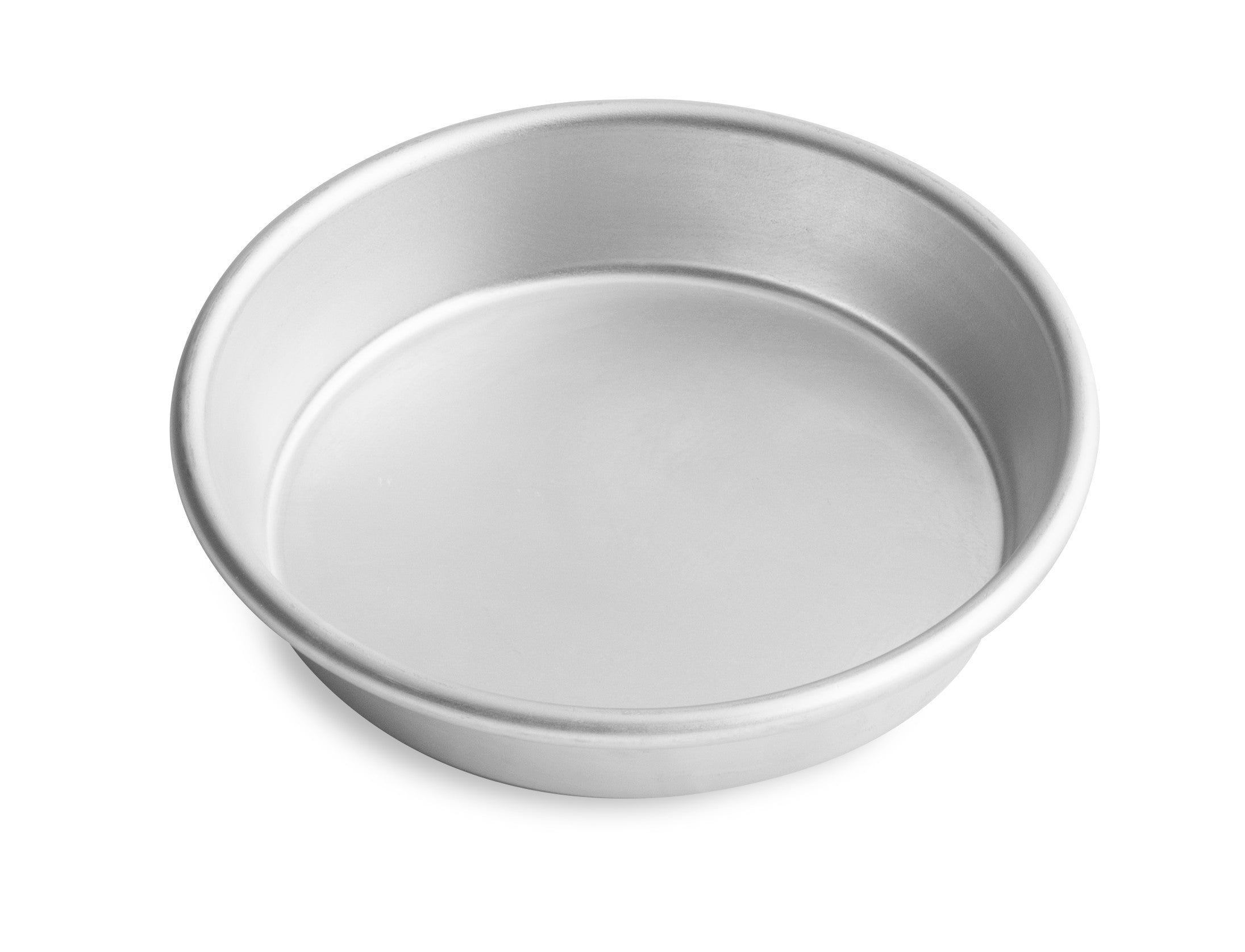 8" Solid Tapered Press-Cut Aluminum Pizza Pan in Natural Finish