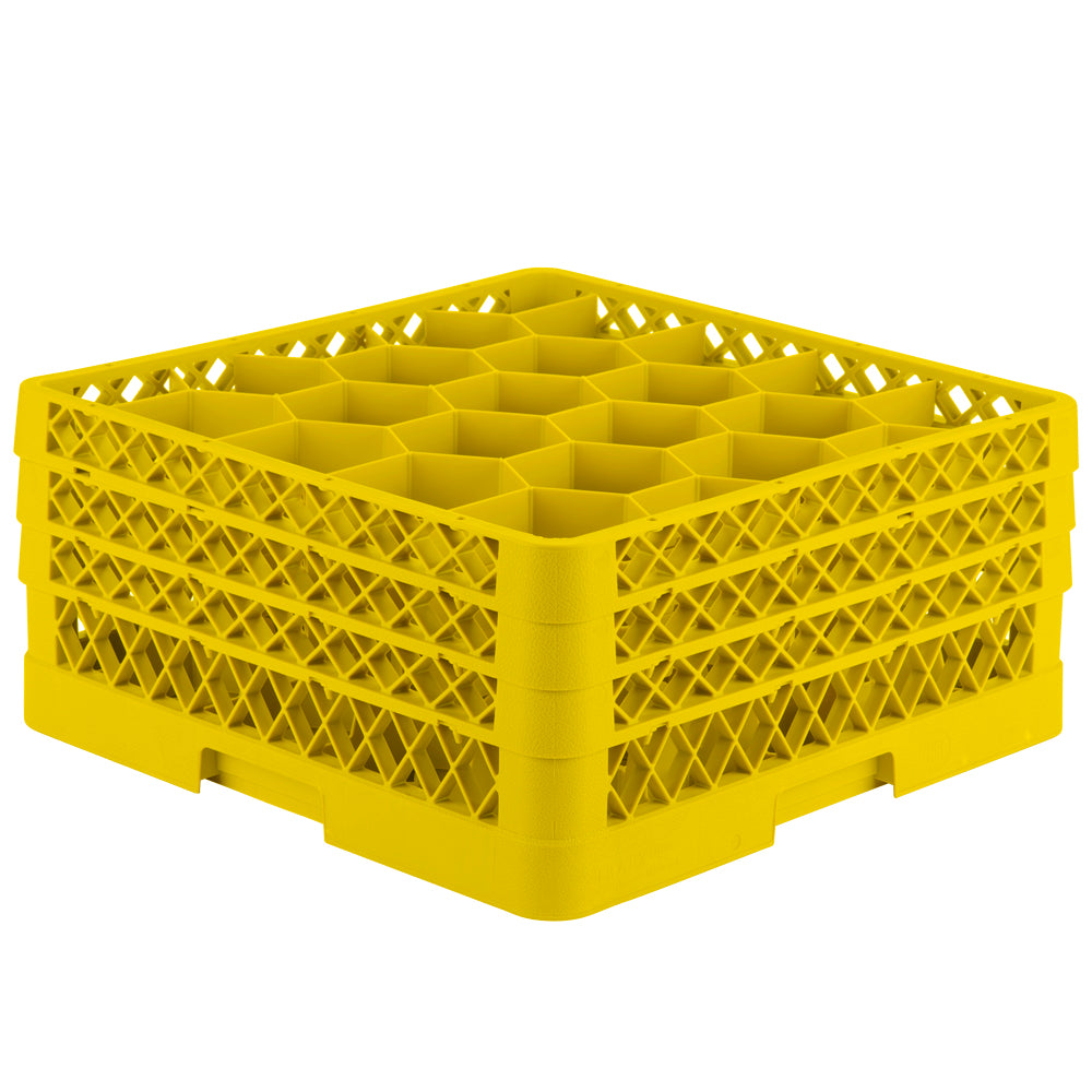 Traex® Full-Size Rack Max® Compartment Racks with 20 Hexagon shaped compartments and three extenders in Yellow