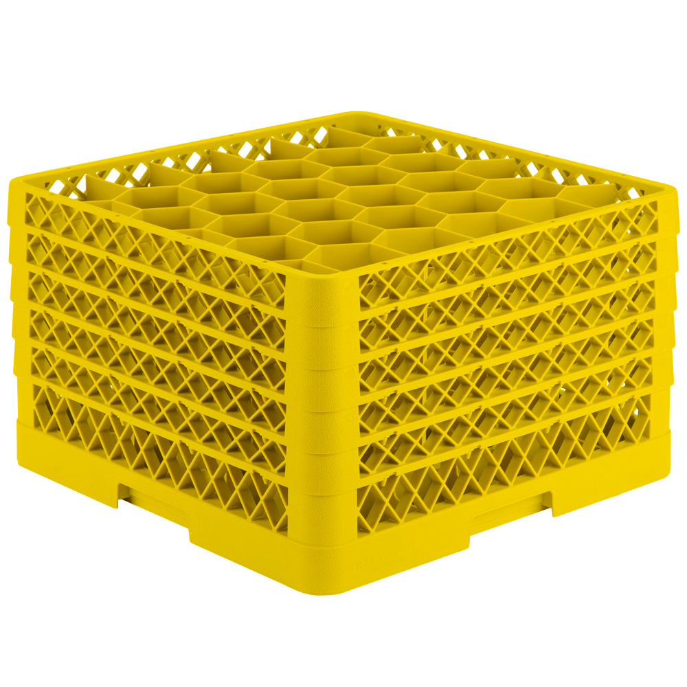 Traex® Full-Size Rack Max® Compartment Racks with five extenders in Yellow