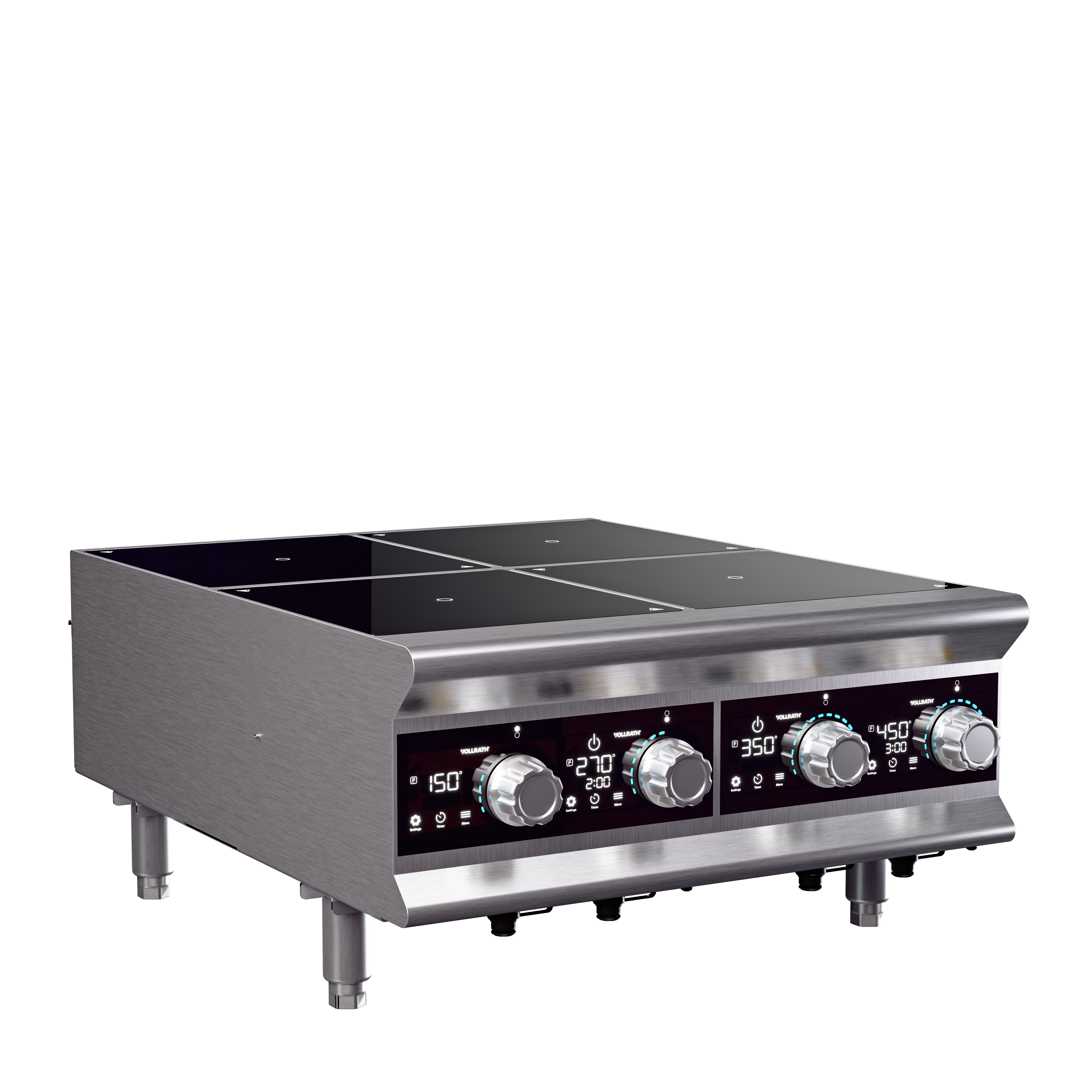 208- To 240V Four-Hob Heavy-Duty induction Range with Temperature Control Probe and Programs