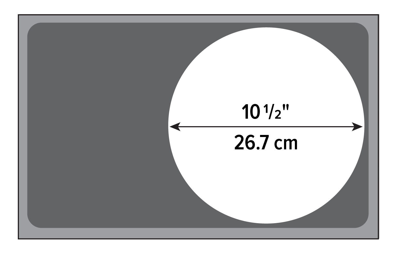 Stainless Steel Adaptor Plate with One 10 ½" Offset Round Cutout