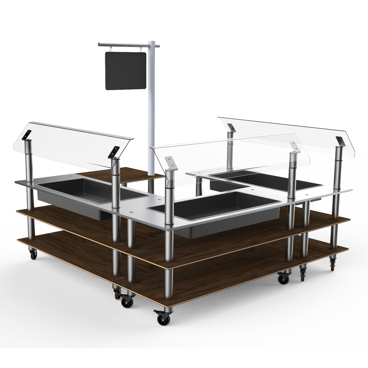 Self Service Chilled Salad Station L 100.5" W 100.5" Modular