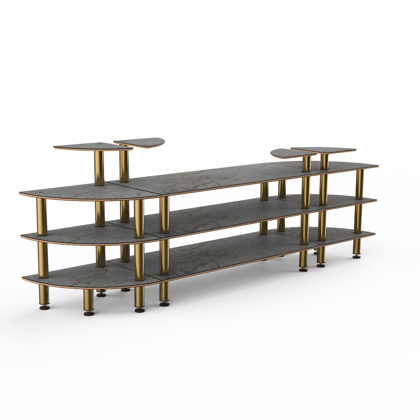 Classic Curved Buffet Station L 130.0" W 29.5" Modular