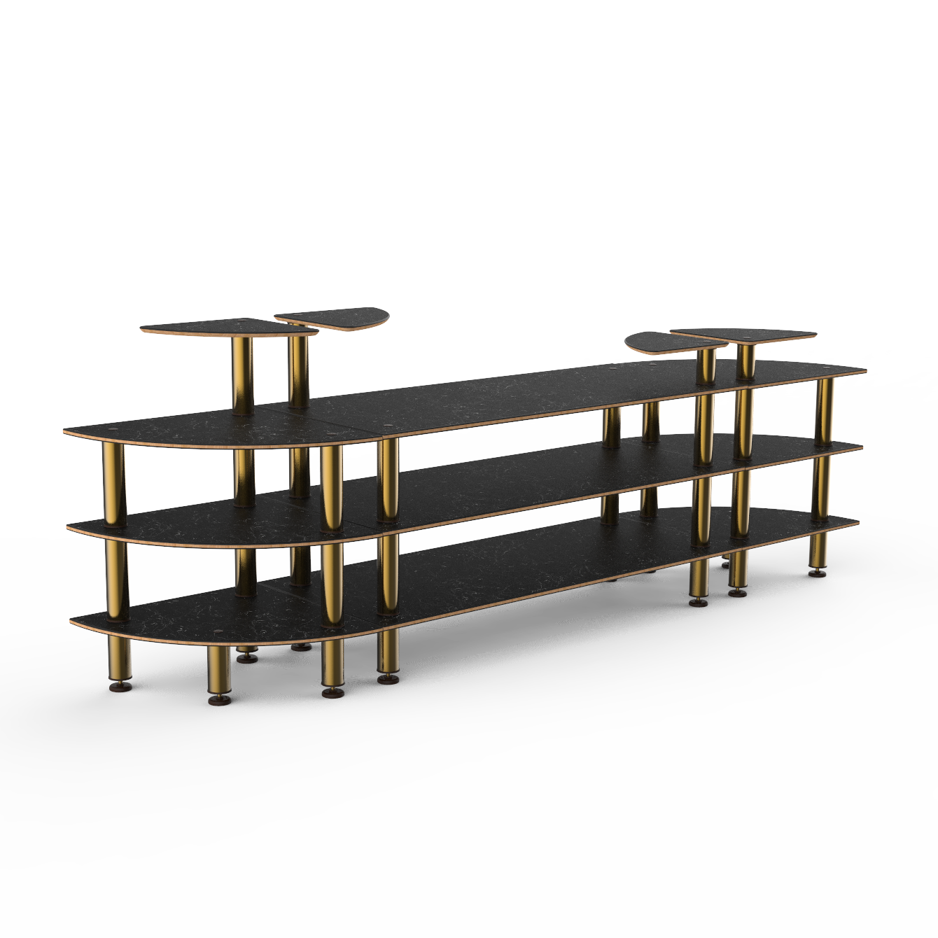 Classic Curved Buffet Station L 130.0" W 29.5" Modular
