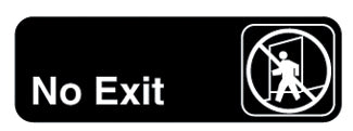 Contemporary English Symbol Signs - No Exit