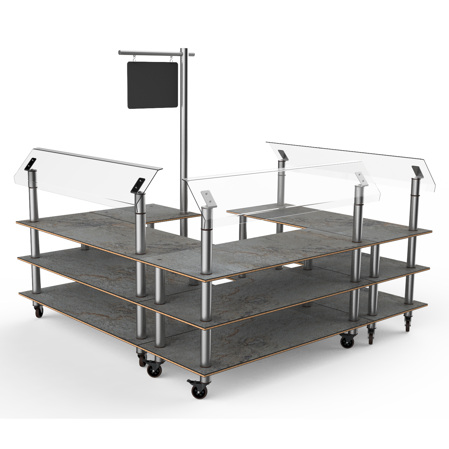 Self Service Salad Station L 100.5" W 100.5" Modular
