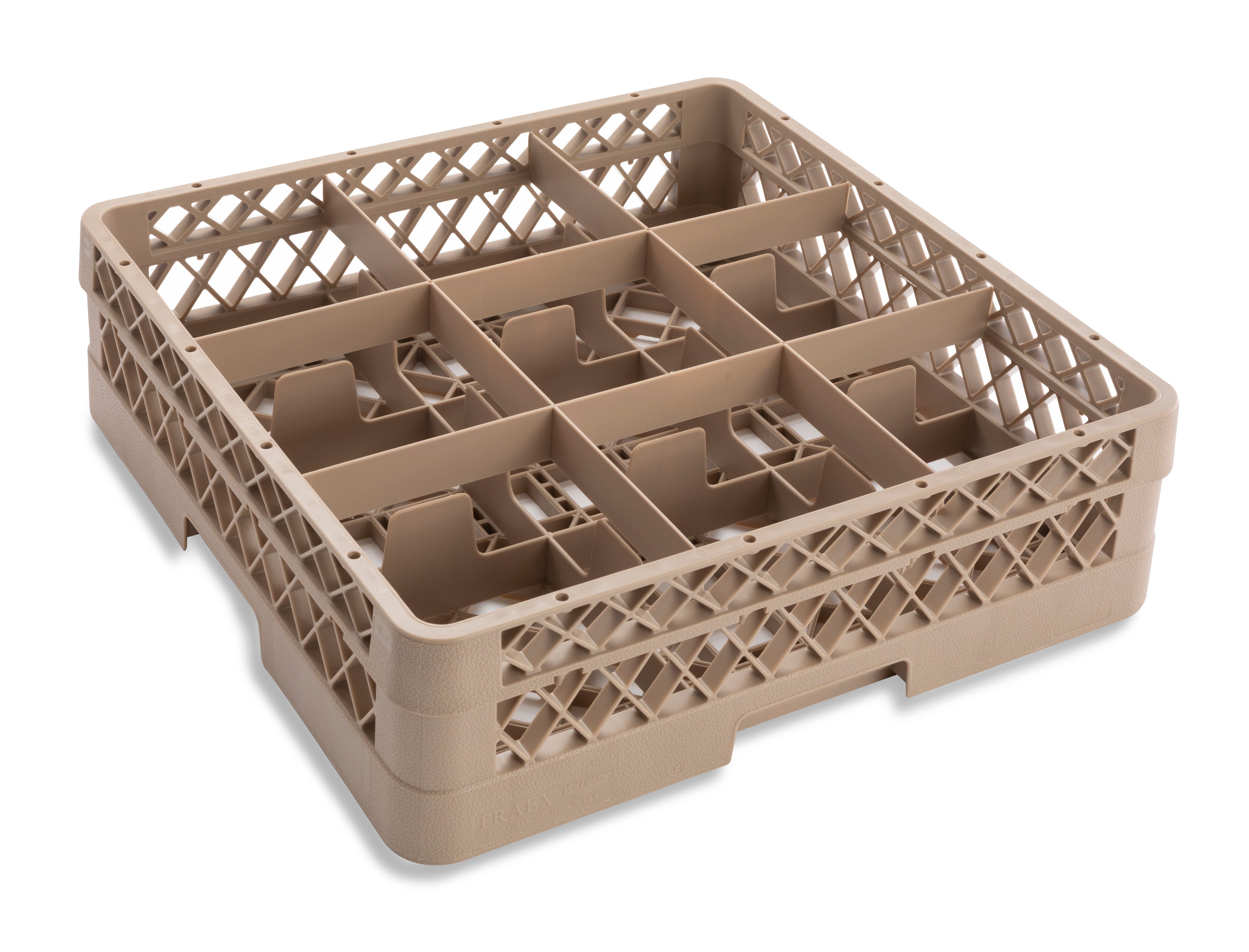 9-Compartment Square Traex® Full Size Compartment Racks