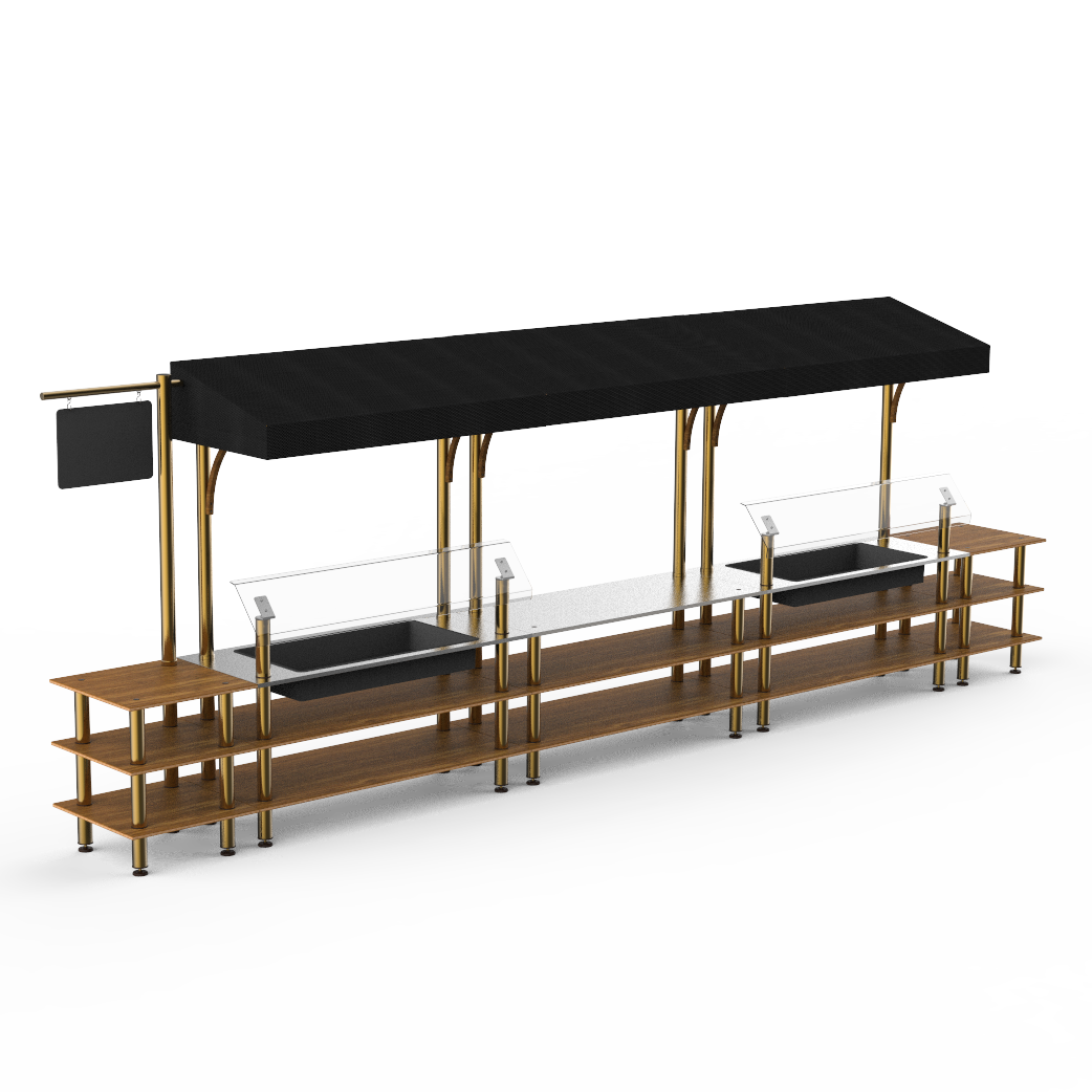 Pro Fish Market Station L 130.0" W 29.5" Modular