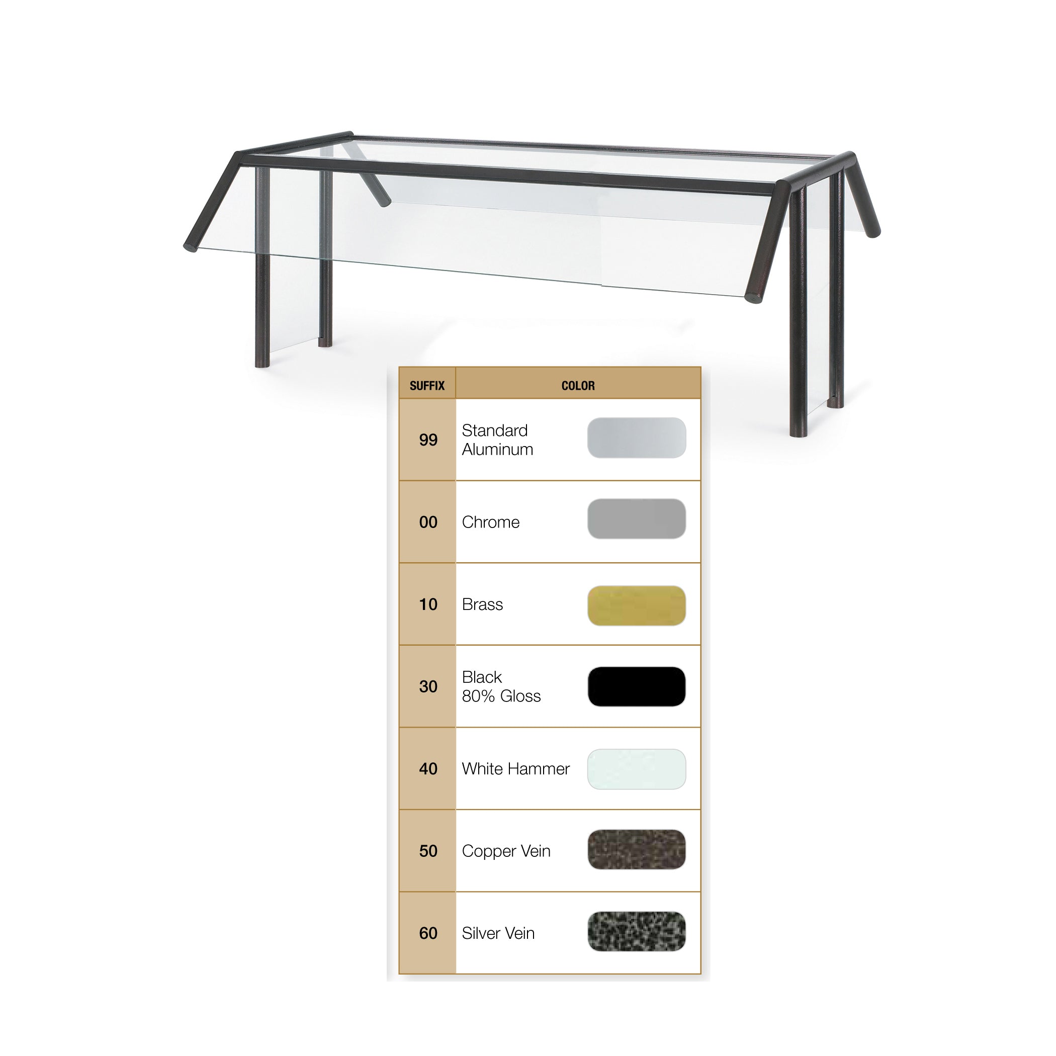 Standard Traditional Style Breath Guards - Double-Sided Buffet