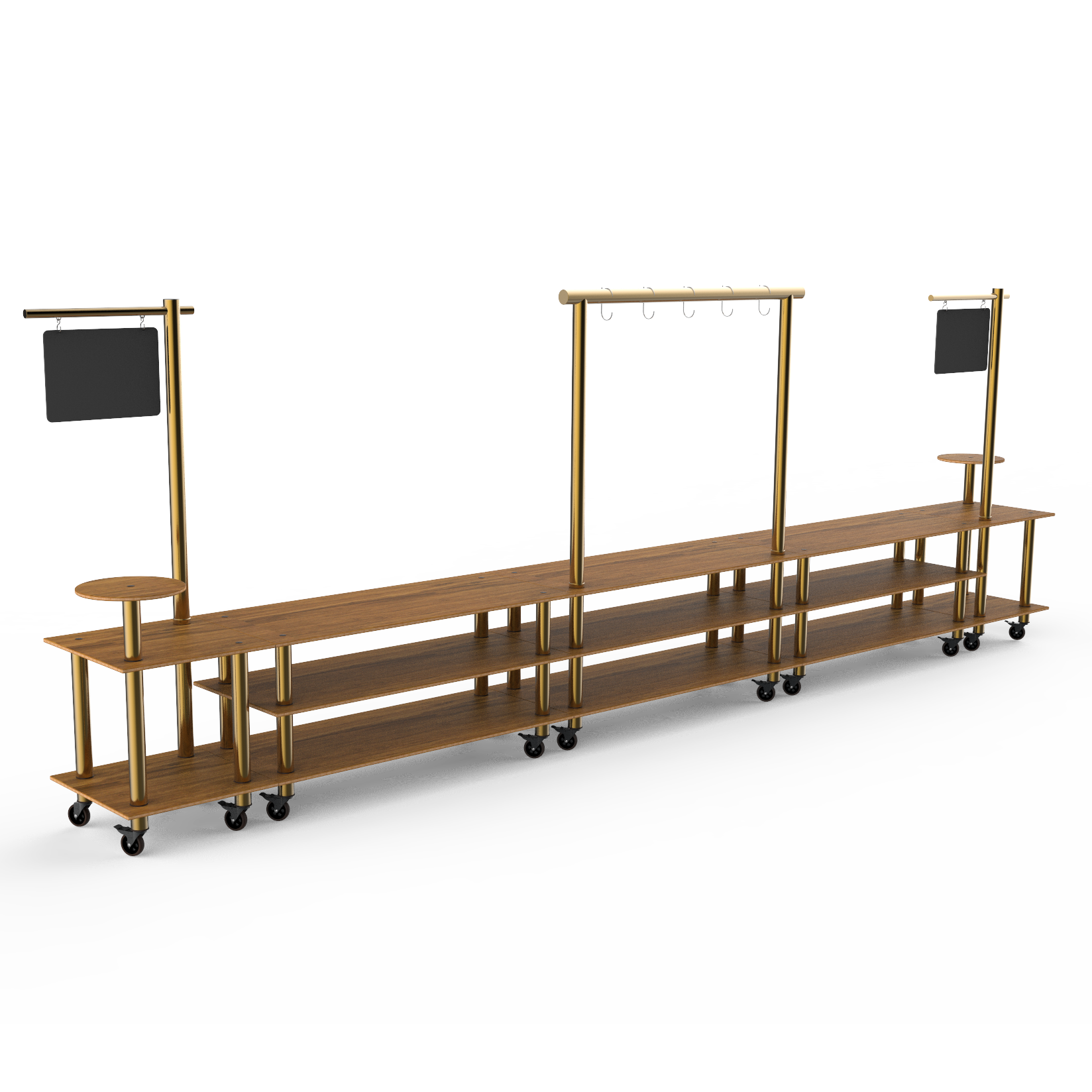 Taco Bar Station L 558.5" W 38.0" Modular