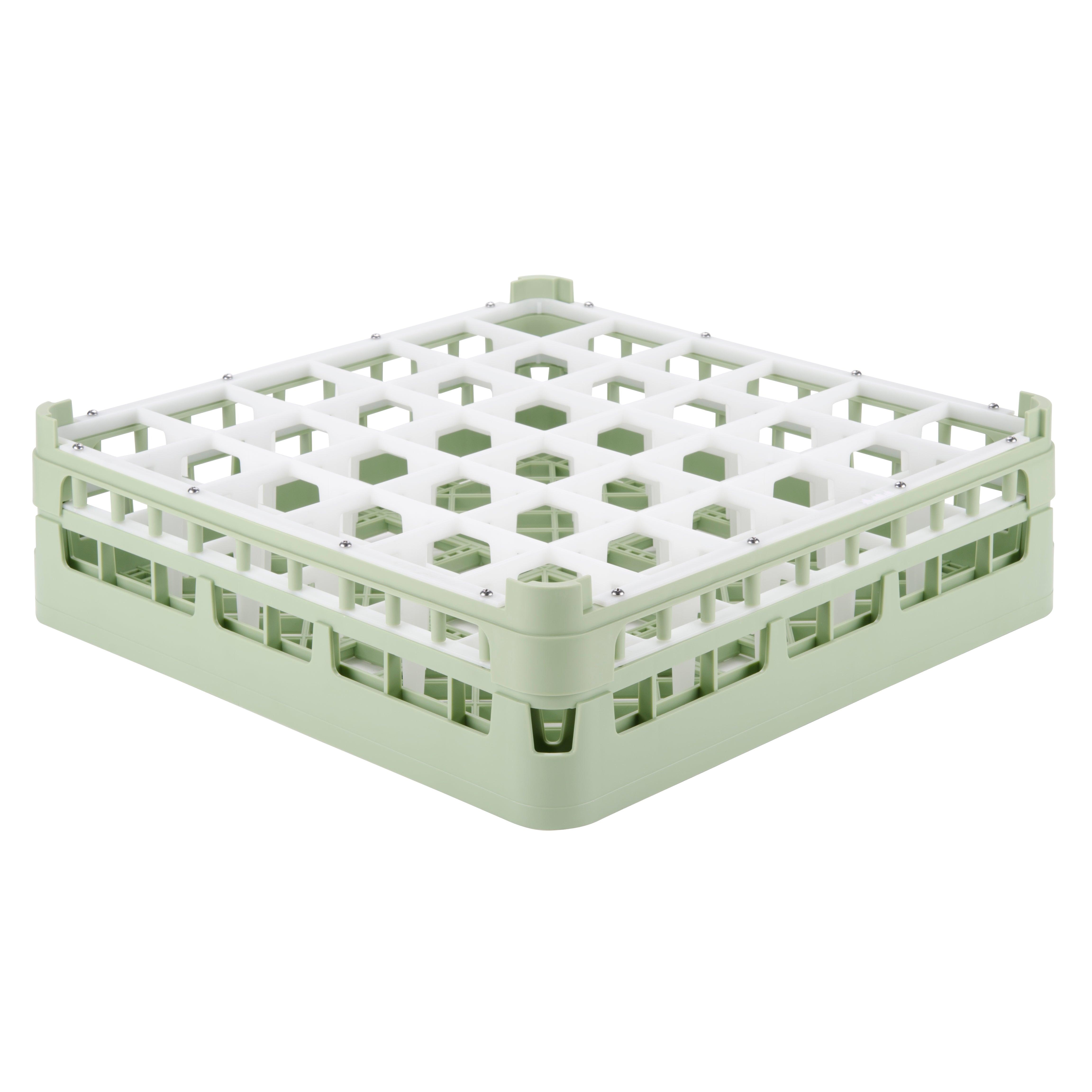 36-compartment medium Signature full-size compartment rack in Light Green and top extender in Light Green