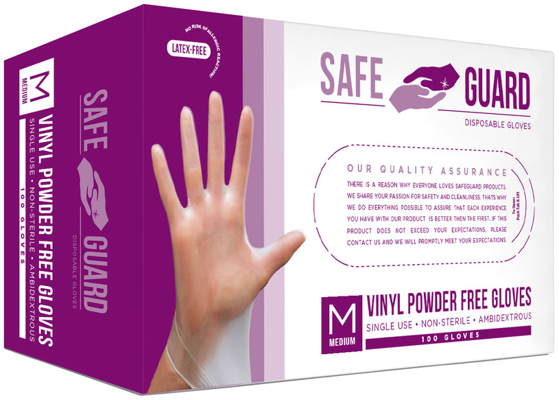 Medium Powder Free Disposable Vinyl Gloves