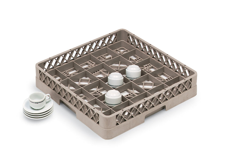 Traex® full-size square 25 compartment cup rack