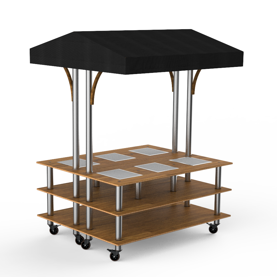 Square Market Warming Station L 71.0" W 67.0" Modular