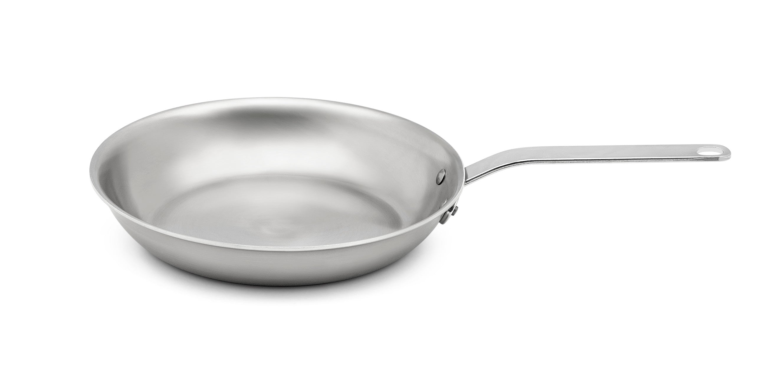 7-Inch Tribute 3-Ply Fry Pan with Natural Finish and Plated Handle