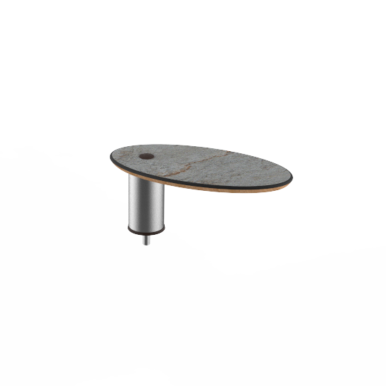 Small Oval Low Display Shelf L 16.0" W 8.0" Modular