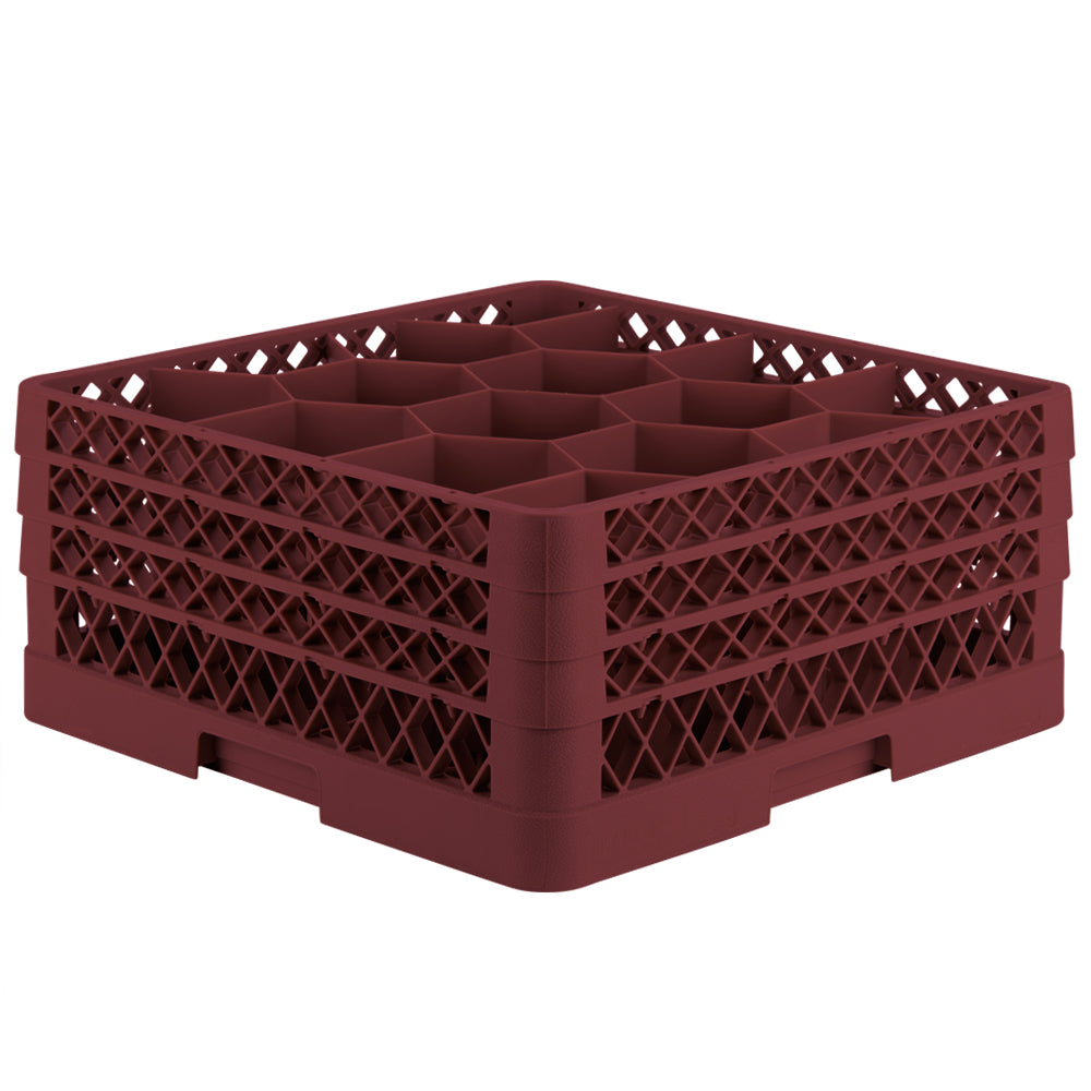 Traex® Full-Size Rack Max® Compartment Racks with three extenders in Burgundy