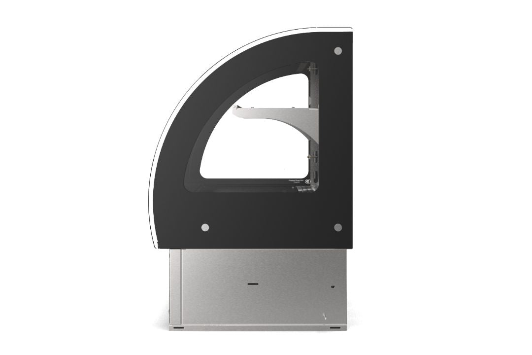 36-Inch-Wide 120-Volt Curved-Glass Drop-In Refrigerated Display Case with Rear Access