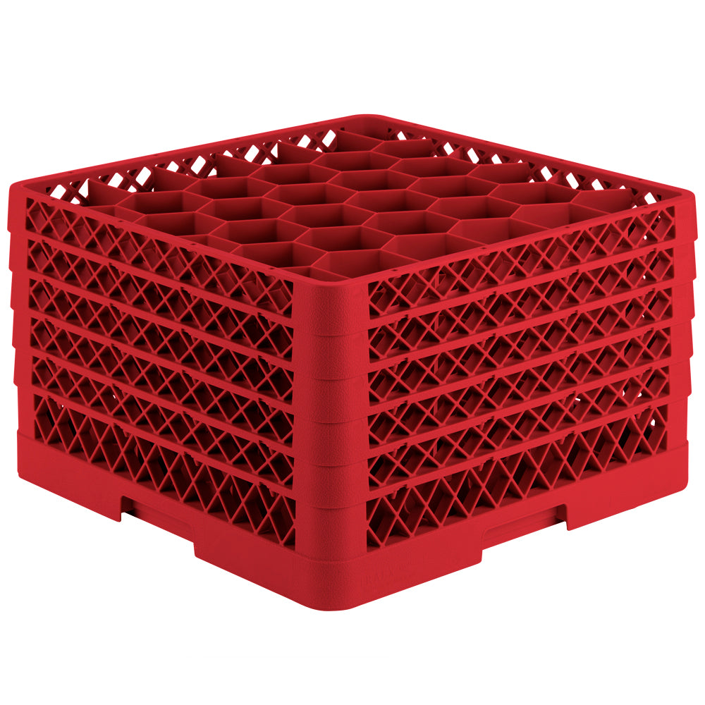 Traex® Full-Size Rack Max® Compartment Racks with five extenders in Red