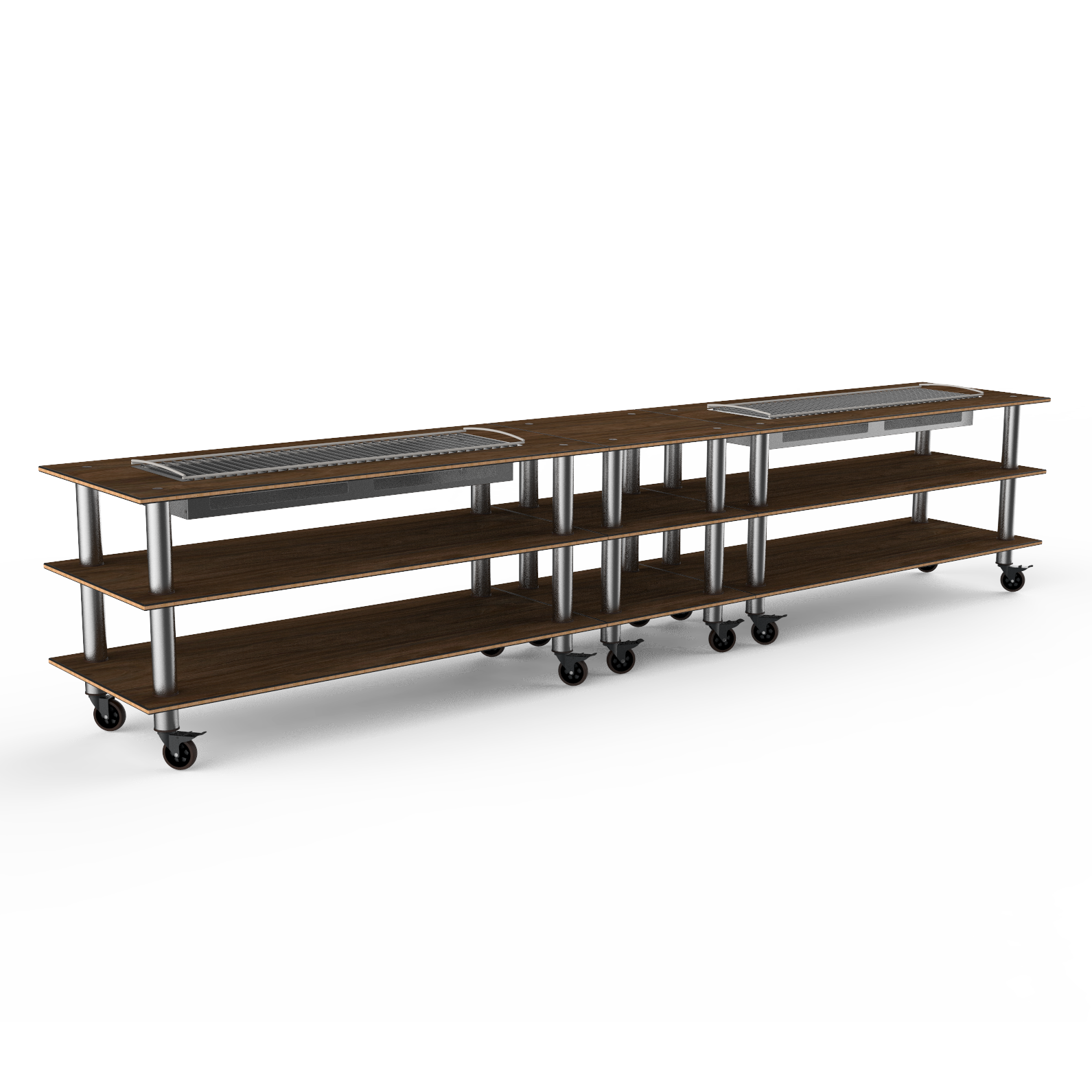 Double Heat Buffet Table L 171.5" W 29.5" Modular