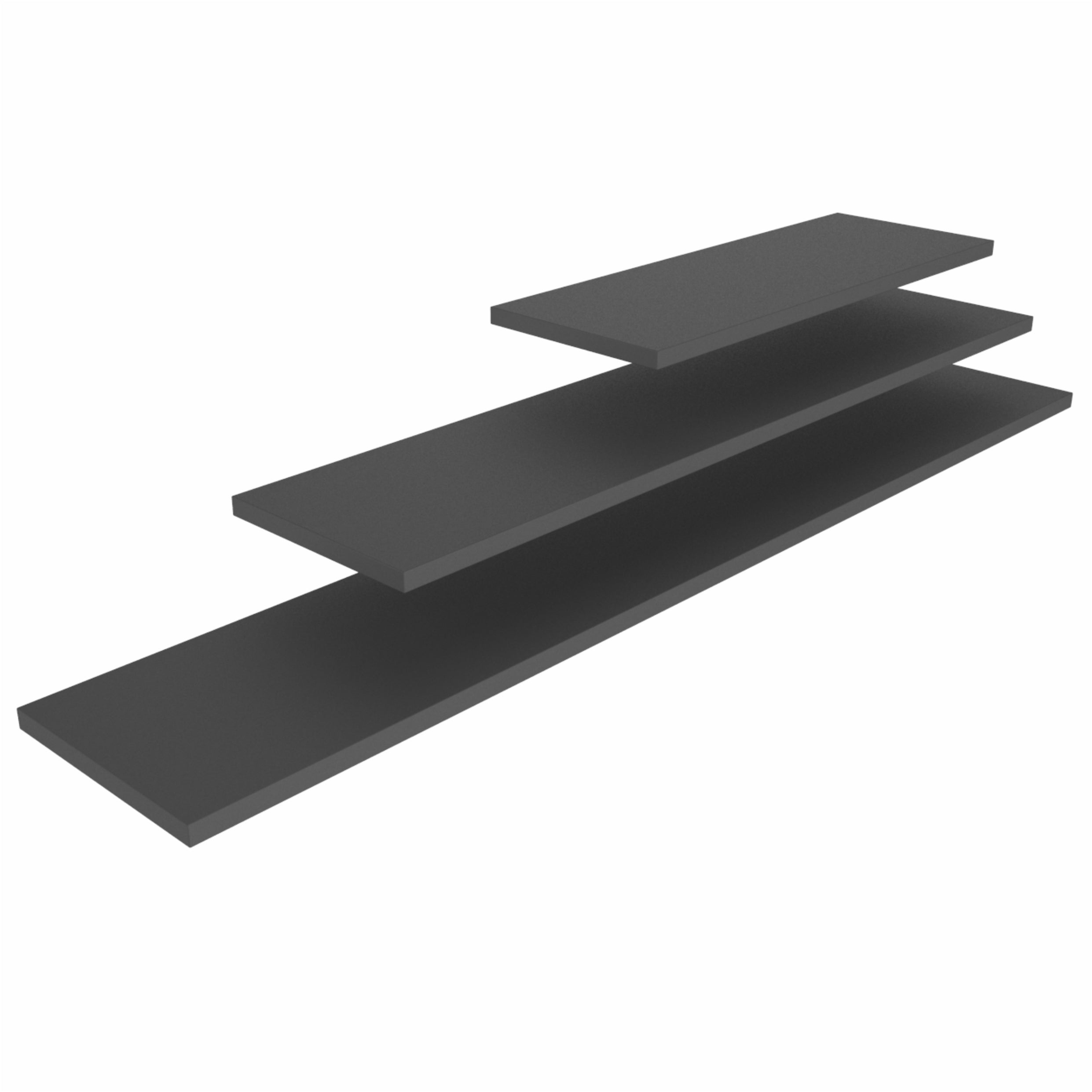 Cubic Display Shelves and Crossbars - Narrow Long Wood Shelf